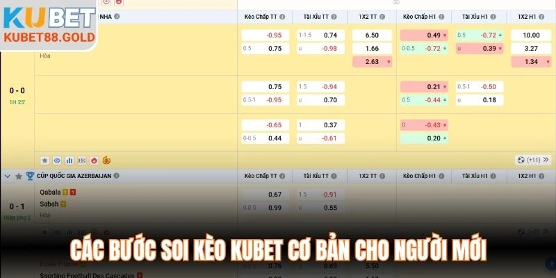 Các bước soi kèo Kubet cơ bản cho người mới